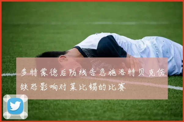 多特蒙德后防线告急施洛特贝克伤缺恐影响对莱比锡的比赛